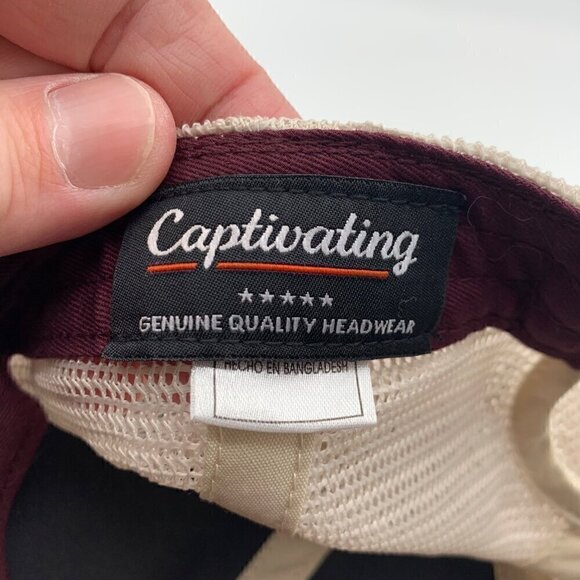 Arizona State Sun Devils NCAA Maroon Beige Captivating Snapback Trucker Hat - Picture 5 of 5